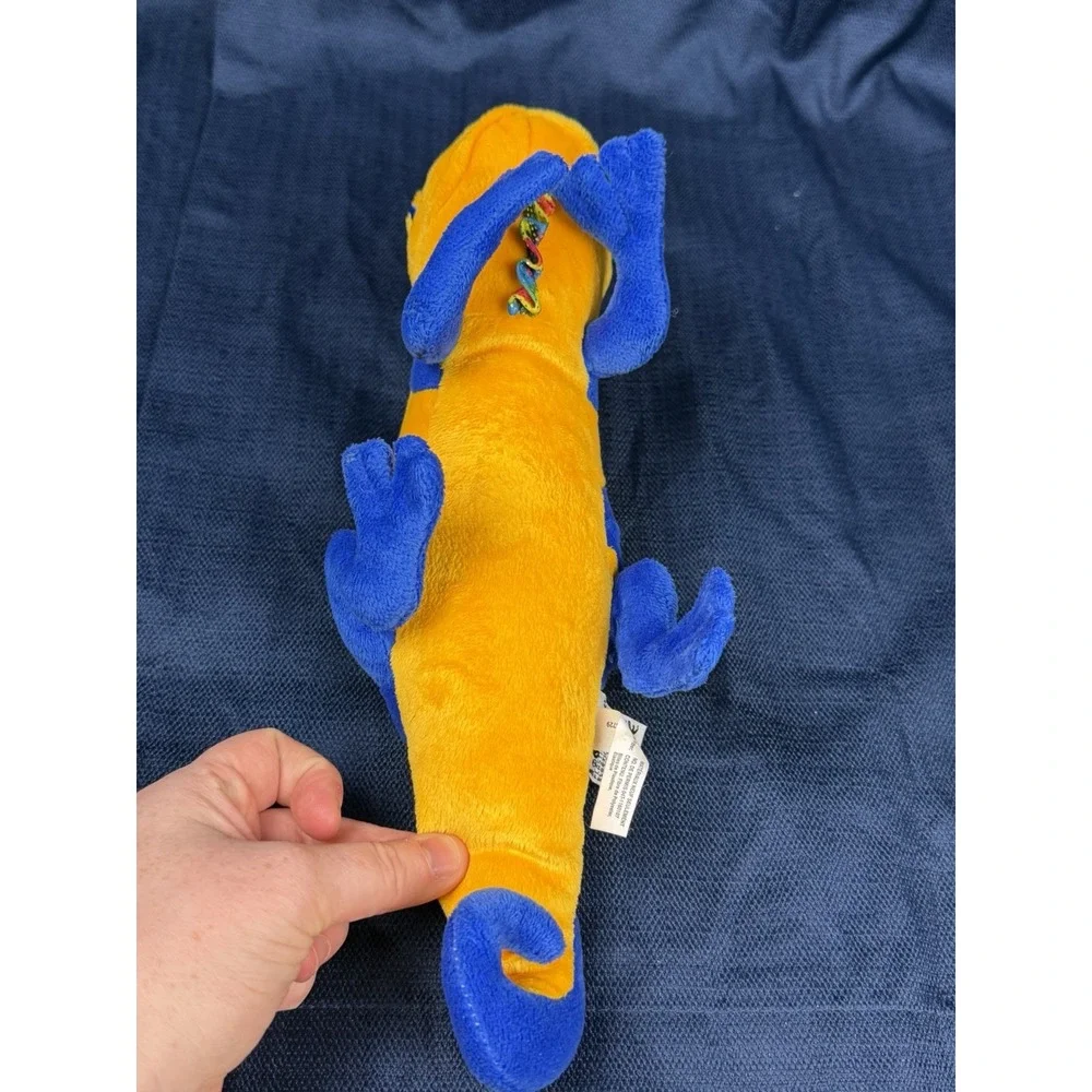 Ganz Webkinz Chameleon Beanbag Plush Lizard HM472 Blue Yellow No Code Reptile